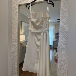 White House Black Market Ivory Satin Dress